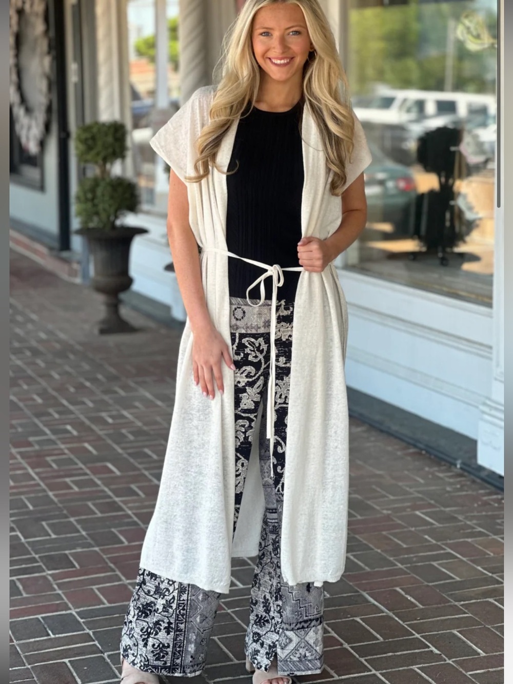 Lysse Beatriz Summer Linen Duster in Sepia